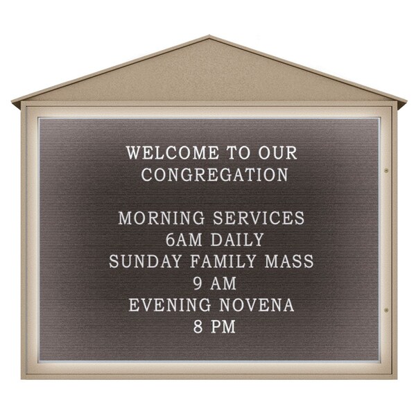 Indoor Enclosed Combo Board, 72"x36", Bronze Frame/Blue & Burgundy
